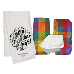 a selection of cotton dish towels from Cotton Creations