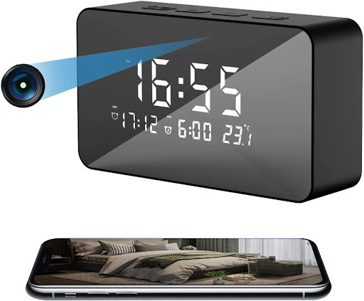 DouDuWu’s hidden camera clock spy camera with mobile