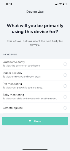 the fifth step of wyze v3 onboarding process (app screenshot)