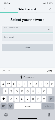 the first step of wyze v3 onboarding process (app screenshot)