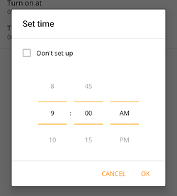 alfredcamera motion detection schedule time