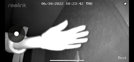 Screenshot of night vision enabled footage.