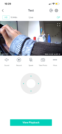 Wyze app motion tracking settings screen - 4