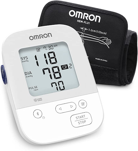 OMRON Silver Blood Pressure Monitor (Bluetooth).