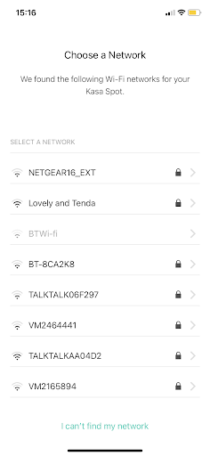 Kasa wifi network