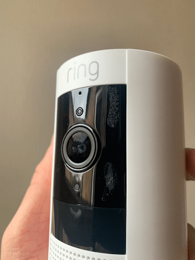 Ring Stick Up Cam (Battery) model close up.