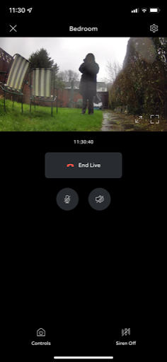 Ring app screenshot showcasing the live feed-2.