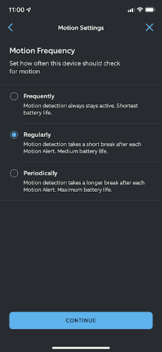 Ring app screenshot showing motion detection settings-2.