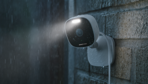 outdoor security camera on the rain