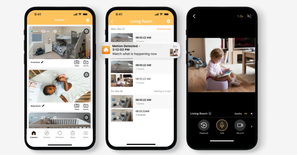 Alfred's UI with baby content