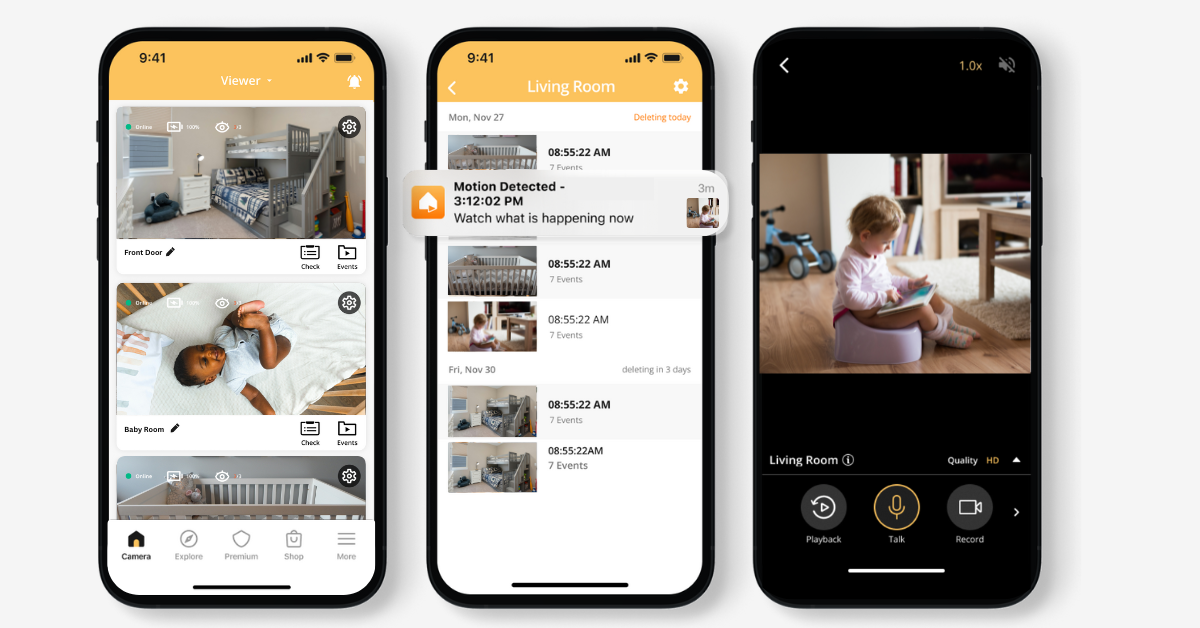 Alfred's UI with baby content